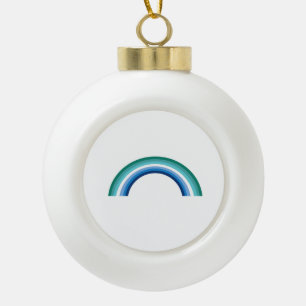 Schwule Regenbogenfarbe Azure Keramik Kugel-Ornament