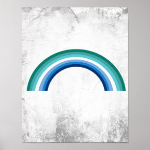 Schwule Regenbogenfarbe Azure Poster