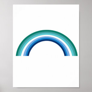Schwule Regenbogenfarbe Azure Poster