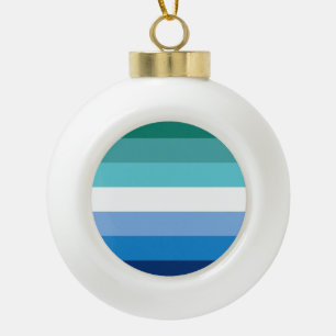 Schwule Regenbogenflagge Keramik Kugel-Ornament