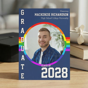 Schwule Studenten stolz Regenbogen-Abschlussankünd Einladung