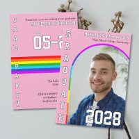 Schwule Studenten stolz Regenbogen Rosa Abschlussf