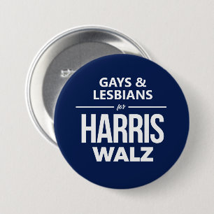 Schwule und Lesben für Harris Walz Button