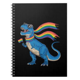 Schwulen-Stolz Dino Trex Regenbogenflagge Lgbt Ver Notizblock