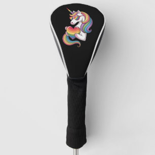 Schwulen-Stolz-Einhorn-Herz-Regenbogenflagge LGBT Golf Headcover