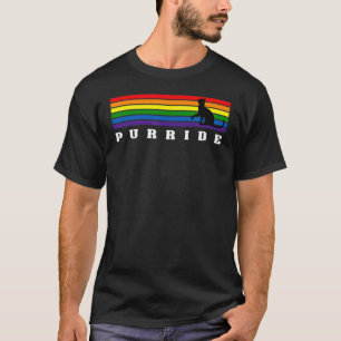 Schwulen Stolz Katze Purride Lgbt Bewusstsein Rege T-Shirt