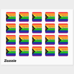 Schwulen-Stolz LGBTQ+ Fortschritt Advocacy Aufkleb Quadratischer Aufkleber