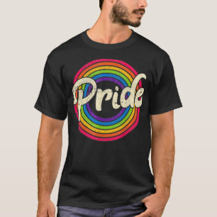 Schwulen-Stolz Vintage LGBT Regenbogenflagge Lesbi T-Shirt