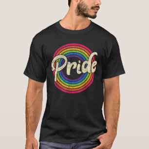 Schwulen Stolz Vintage LGBT Regenbogenflagge Lesbi T-Shirt