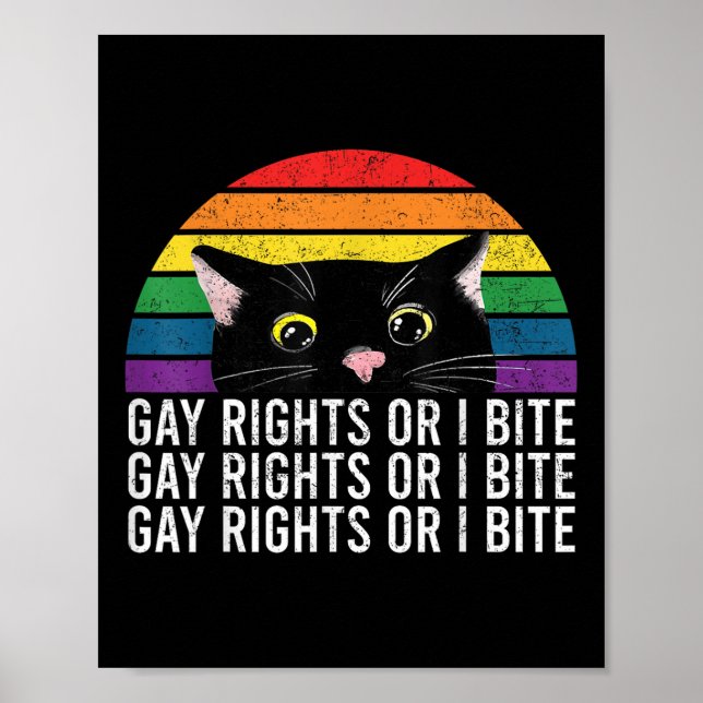 Schwulenrechte oder ich beiße Bisskatzenkatze Ally Poster (Vorne)