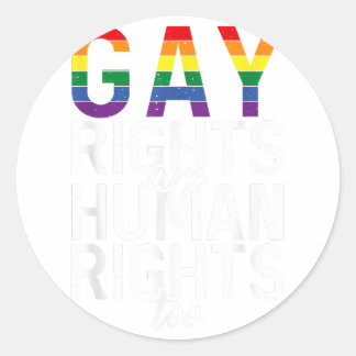Schwulenrechte sind auch Menschenrechte Bisexuell Runder Aufkleber