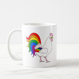 Schwulenstolz-Huhn Kaffeetasse
