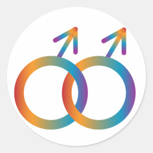 Schwulensymbole Runder Aufkleber