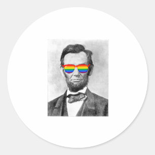 Schwuler Abraham Lincoln Runder Aufkleber
