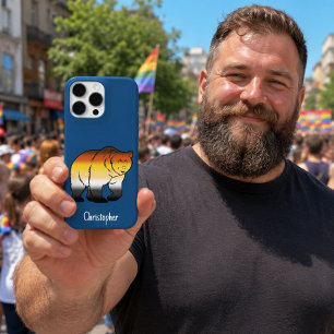 Schwuler Bären-Stolzflagge Farbiger Bär Benutzerde iPhone 16 Pro Max Hülle