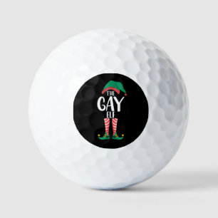 Schwuler Elf LGTBQ passende Familien-Weihnachtsfei Golfball
