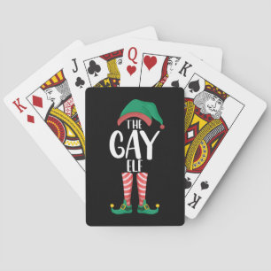Schwuler Elf LGTBQ passende Familien-Weihnachtsfei Spielkarten