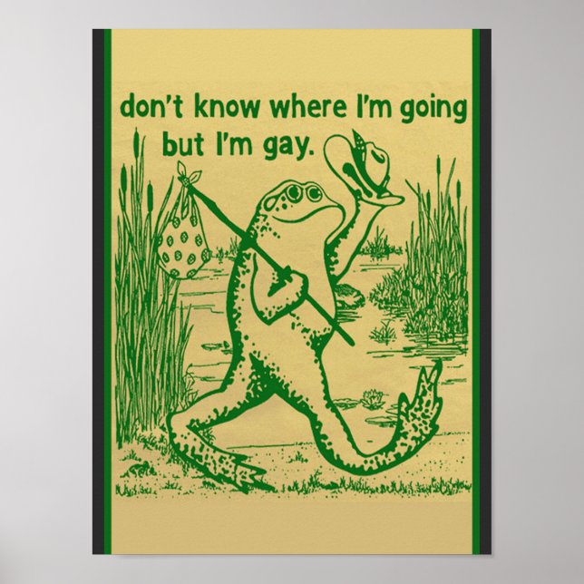 schwuler Frosch Poster (Vorne)