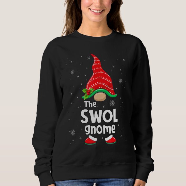 Schwuler Gnom passender Familien-Gruppen-Weihnacht Sweatshirt (Vorderseite)
