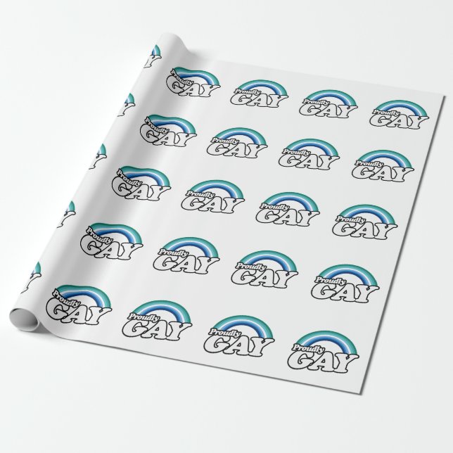 Schwuler Mann und stolz Geschenkpapier (Ungerollt)