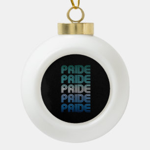 Schwuler männlicher Retro-Stolz Pride Keramik Kugel-Ornament