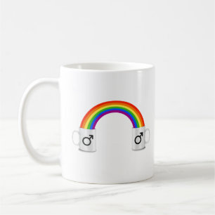 Schwuler Regenbogen-Kaffeetreff Kaffeetasse