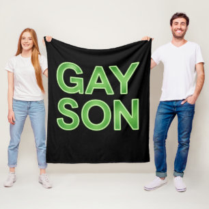 Schwuler Sohn Lustiger LGBTQ Stolz Fleecedecke