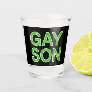 Schwuler Sohn Lustiger LGBTQ Stolz Schnapsglas