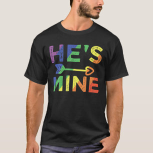Schwules Männerpaar passend Er ist mein LGBT Stolz T-Shirt