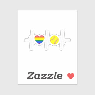 Schwules Softball-Shirt Softball-Spieler Schwuler  Aufkleber