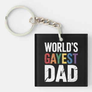 Schwulster Papa LGBTQ Schwuler Stolz Verbündeter R Schlüsselanhänger