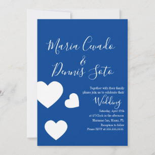 Schwungvolles Herz-Schriftzug-Skript Hochzeit Fett Einladung