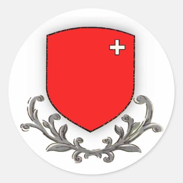 Schwyz Scroll Runder Aufkleber (Vorderseite)