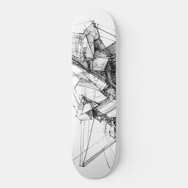 Sci-Fi Abstrakt Skateboard (Vorderseite)