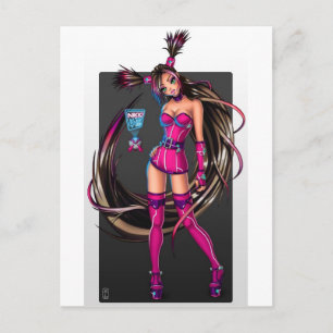 Sci Fi Anime Girl Nikki Postkarte
