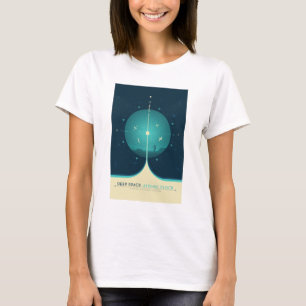 Sci-Fi-Anzeige, blaue Atomuhr, tiefer Raum T-Shirt