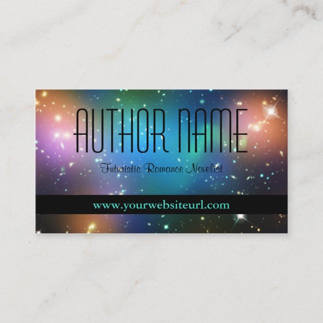 Sci Fi Author Business Card Visitenkarte (Vorderseite)