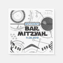 SCI-FI Bar Bat Mitzvah Party Napkin Serviette