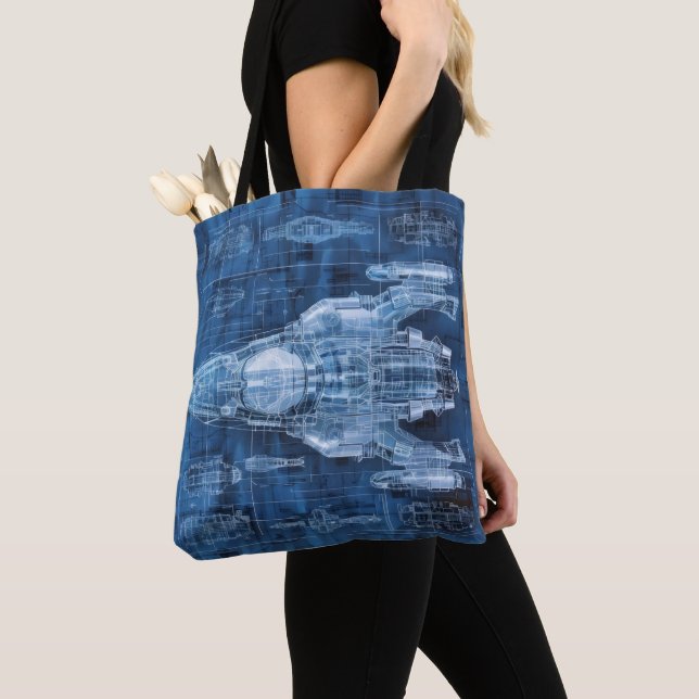 SCI-Fi Blueprint Space Ship (Von Nahem)