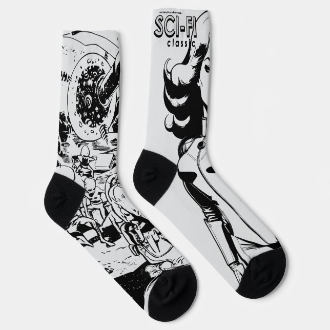 SCI-FI Classic Lite Graue Socken (Rechts)