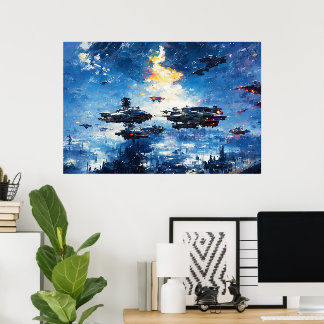 Sci-fi Collection: John Berkey-Hommage Poster