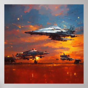 Sci-fi Collection: John Berkey-Hommage Poster