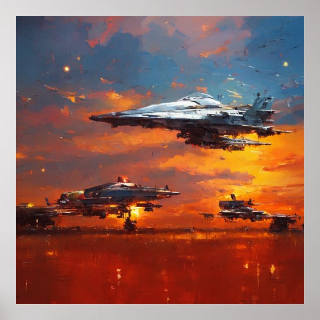 Sci-fi Collection: John Berkey-Hommage Poster (Vorne)