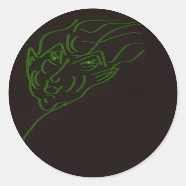 Sci-fi Creature   Runder Aufkleber (Vorderseite)