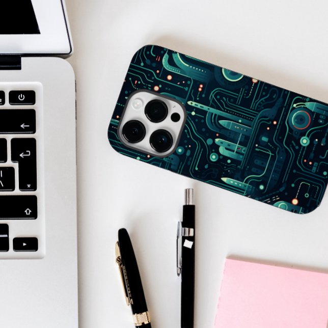 Sci-Fi Electronic Dark Pattern Case-Mate iPhone Hülle ( A perfect gift for sci-fi fans.)