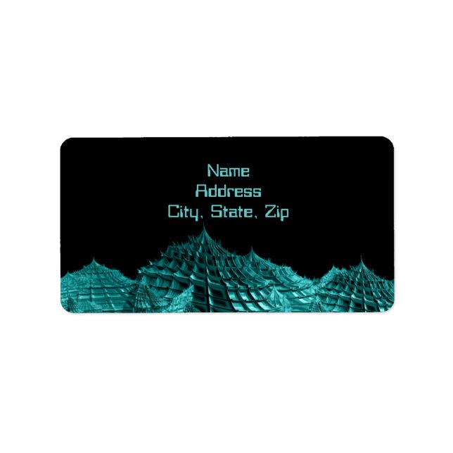 Sci-fi-Fantasie-Landschaft Adressaufkleber (Vorne)