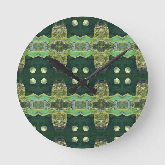 Sci-Fi - Fantasy Alien Space Planet Worlds Runde Wanduhr (Vorderseite)