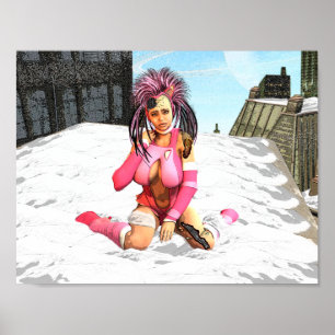 Sci Fi Female Cyborg Poster