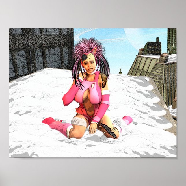 Sci Fi Female Cyborg Poster (Vorne)