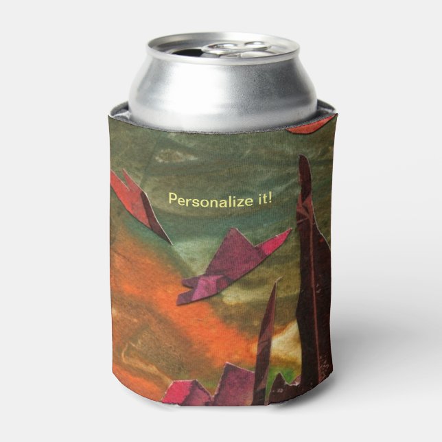 Sci-Fi "Fire Birds" Alien Lebensformen im Flug Dosenkühler (Kanne Vorderseite)